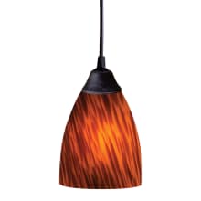 Classico 1 Light 5" Wide Mini Pendant with Hand Blown Glass Shade and LED Bulb Included