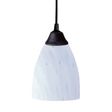 Classico Single Light 5" Wide Mini Pendant with Round Canopy and Hand Blown Glass Shade