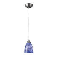 Arco Baleno Single Light 5" Wide Mini Pendant with Round Canopy and Cocoa Glass Shade