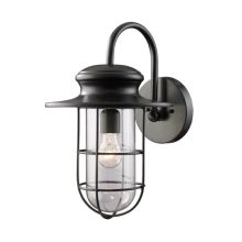 13" Extension Traditional / Classic Outdoor 1 Light Wall Sconce with a Cylinder Shade from the Portside Collection