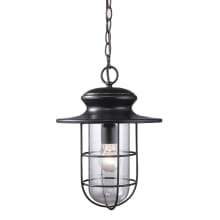 16" Height Traditional / Classic Outdoor 1 Light Pendant with a Cylinder Shade from the Portside Collection