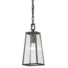 Meditterano 1 Light 5" Wide Outdoor Pendant with Clear Seedy Glass Panels