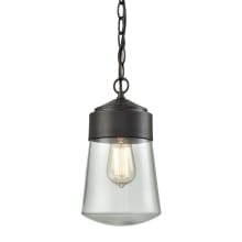 Mullen Gate Single Light 6" Wide Outdoor Mini Pendant with Clear Glass Shade