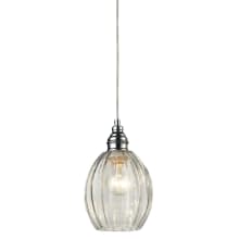 Danica Single Light 6" Wide Mini Pendant with Round Canopy and Clear Glass Shade