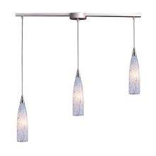 Lungo 3 Light 36" Wide Linear Pendant with Rectangle Canopy and Hand Blown Glass Shades