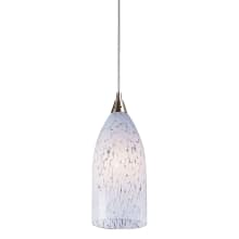 Verona Single Light 5" Wide Mini Pendant with Round Canopy and Hand Blown Glass Shade