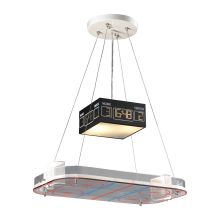 Novelty 2 Light 22" Wide Pendant with Round Canopy and Synthetic Shade