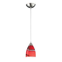 Pierra Single Light 5" Wide Mini Pendant with Round Canopy and Hand Blown Glass Shade