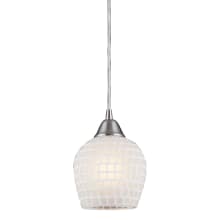 Fusion Single Light 5" Wide Mini Pendant with Round Canopy and Hand Blown Glass Shade