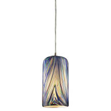 Molten Single Light 5" Wide Mini Pendant with Round Canopy and Hand Blown Glass Shade