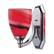 Vanity Collection 1 Light 10" Bathroom Sconce with Colorful Glass Shade
