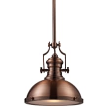 Chadwick 1 Light 13" Wide Pendant with Copper Metal Shade and LED Bulb Included