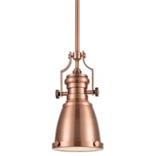 Chadwick 1 Light 8" Wide Mini Pendant with Copper Metal Shade and LED Bulb Included