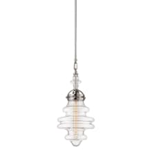 Gramercy Single Light 10" Wide Mini Pendant with Round Canopy and Clear Glass Shade