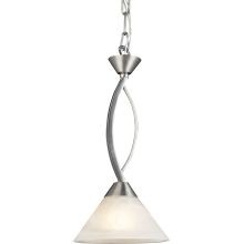 Elysburg Single Light 7" Wide Mini Pendant with Round Canopy and White Glass Shade
