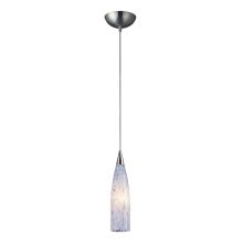 Lungo Single Light 3" Wide Mini Pendant with Round Canopy and Hand Blown Glass Shade