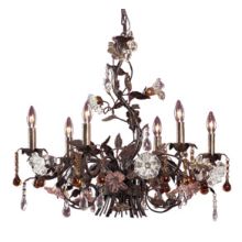 Crystal 6 Light Up Lighting Chandelier from the Cristallo Fiore Collection