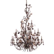 Crystal 18 Light Chandelier from the Cristallo Fiore Collection
