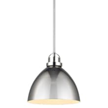 Somerville 12" Wide Pendant with Metal Shade