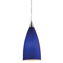 Vesta Single Light 5" Wide Mini Pendant with Round Canopy and Hand Blown Glass Shade