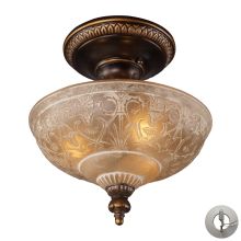 3 Light Semi Flush Ceiling Fixture From The Restoration Collection