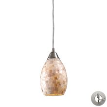 Capri Single Light 5" Wide Instant Pendant with Round Canopy and Hand Blown Glass Shade