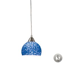 Cira Single Light 6" Wide Instant Pendant with Round Canopy and Hand Blown Glass Shade