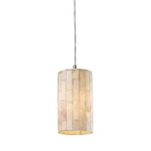 Coletta Single Light 4" Wide LED Mini Pendant with Round Canopy and Cream Shade