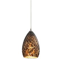Geval Single Light 5" Wide Mini Pendant with Round Canopy and Burnt Caramel Glass Shade