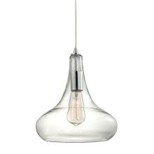 Orbital Single Light 10" Wide Mini Pendant with Round Canopy and Clear Glass Shade