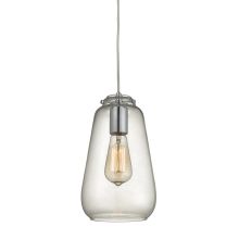 Orbital Single Light 6" Wide Mini Pendant with Round Canopy and Clear Glass Shade