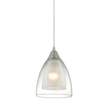 Layers Single Light 6" Wide Mini Pendant with Round Canopy and Clear Glass Shade