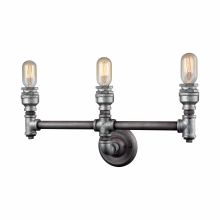 3 Light Bathroom Vanity Light from the Cast Iron Pipe Collection