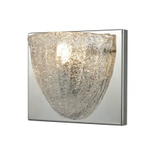 Verannis Single Light 6" Wide Bathroom Sconce with Hand Blown Sugar Glass Shade
