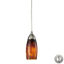 Milan Single Light 3" Wide Instant Pendant with Round Canopy and Hand Blown Glass Shade