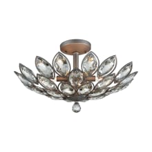 La Crescita 6 Light 21" Wide Semi Flush Bowl Ceiling Fixture with Clear Crystal Shade