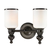 Bristol Way 2 Light 13" LED Vanity Fixture with Frosted Glass Shade