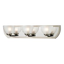 Sculptive 3 Light 22" Vanity Fixture with Clear Glass Shade