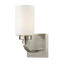 Dawson 1 Light 10" Bathroom Sconce with Frosted Glass Shade