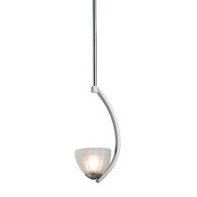 Sculptive Single Light 6" Wide Mini Pendant with Round Canopy and Frosted Glass Shade