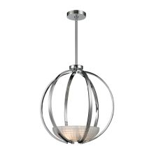 Sculptive 3 Light 20" Wide Pendant with Round Canopy and Frosted Glass Shade