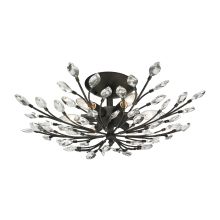 Crystal Branches 6 Light Semi-Flush Ceiling Fixture