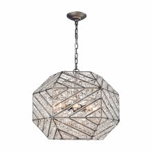 8 Light 1 Tier Crystal Chandelier from the Constructs Collection