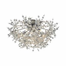 6 Light Flush Mount Ceiling Fixture with Crystal Accents from the Snowburst Collection