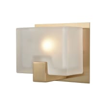 Ridgecrest Single Light 6" Wide Bathroom Sconce with Frosted Cast Glass Shade