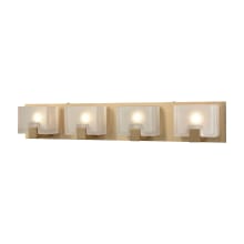 Ridgecrest 4 Light 28" Wide Bathroom Vanity Light with Frosted Cast Glass Shades