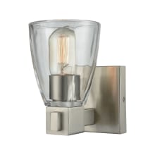 Ensley Single Light 5" Wide Bathroom Sconce with Clear Glass Shade