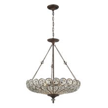 Christina 6 Light 26" Wide Crystal Multi Light Pendant with Round Canopy and Clear Crystal Shade