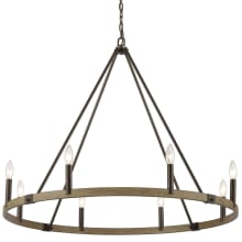 Transitions 8 Light 36" Wide Taper Candle Chandelier