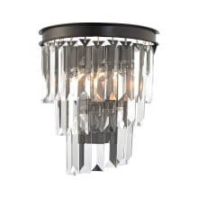 1 Light LED Wall Sconce with Crystal Shades from the Palacial Collection